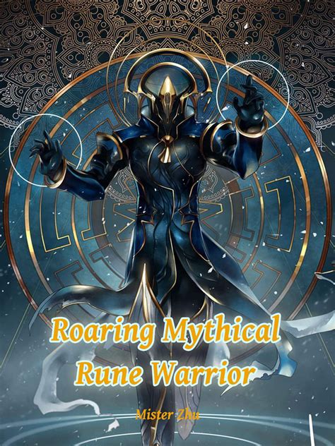 Roaring mythical rune warrior